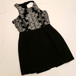 Speechless Beaded Racerback Midi Dress Fit & Flare Black Juniors 15 XL NWT